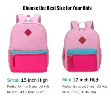 HawLander Kids Backpack for Girls, Ages 3-7