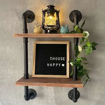 Stylish ROGMARS Industrial Pipe Shelf for Home Storage