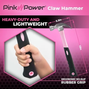 Pink Power 16oz Hammer – Stylish Tool for Women