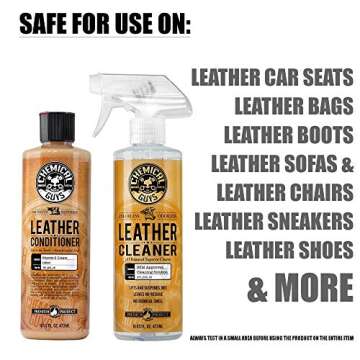 Chemical Guys SPI_109_16TI Leather Cleaner and Conditioner Complete Leather Care Kit (16 fl oz) + SPI22016 Total Interior Cleaner & Protectant, (16 fl oz) 3 Items