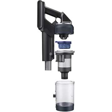 SAMSUNG BESPOKE Jet Cordless Stick Vacuum Cleaner with All In One Clean Station, Powerful Floor Cleaning for Carpet, Hardwood, Tile, Lightweight, HEPA Filtration, Midnight Blue