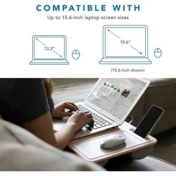 Blush Pink LapDesk for up to 15.6" Laptops