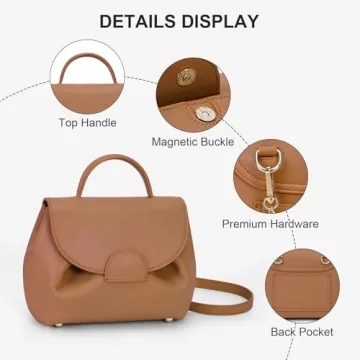 Small Top Handle Bag Crossbody Bags Purses for Women Designer Luxury Mini Faux Leather Shoulder Bag Handbag Satchels