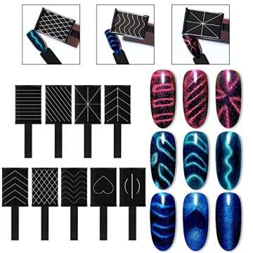 DANNEASY 15pcs Cat Eye Magnet Set - Nail Art Essentials for Elegant Designs