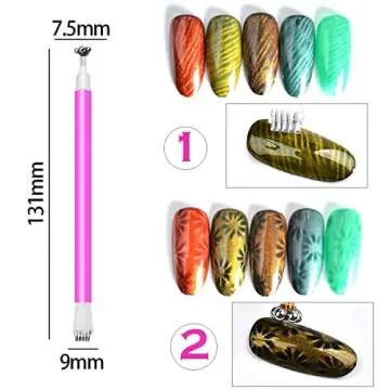 DANNEASY 15pcs Cat Eye Nail Magnet Set for Stunning Art