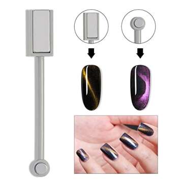 DANNEASY 15pcs Cat Eye Nail Magnet Set for Stunning Art