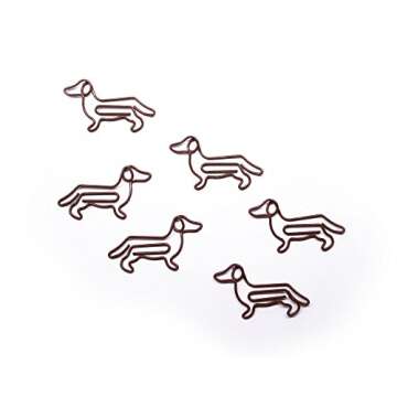 Butler in the Home Dog Dachshund Shaped Paper Clips Great for Paper Clip Collectors or Dog and Pet L...