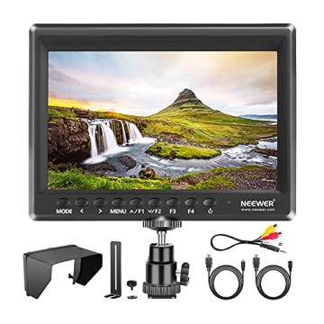 Neewer F100 7inch Camera Field Monitor HD Video Assist IPS 1280x800 HDMI Input 1080p with Sunshade a...