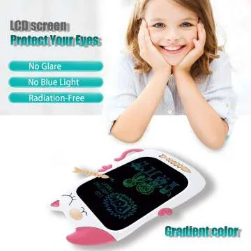 GJZZ LCD Doodle Board for Kids - Learning Fun