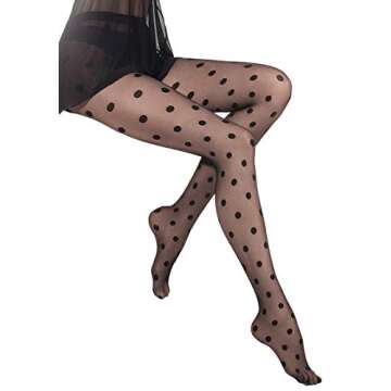 Stylish Polka Dot Tights for Women | Made in Europe | FUNNY 07