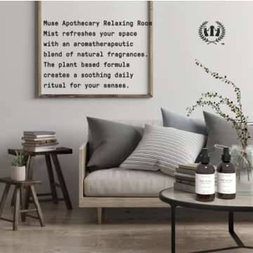 Muse Apothecary Room Ritual - Aromatic and Relaxing Room Mist, 8 oz, Infused with Natural Essential Oils - Aloe + Eucalyptus + Lavender