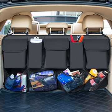 AXELECT Car Trunk Organizer - 9 Pocket Hanging Storage