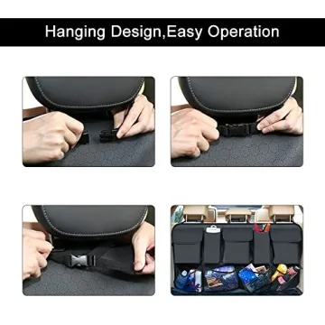 AXELECT Car Trunk Organizer - 9 Pocket Hanging Storage