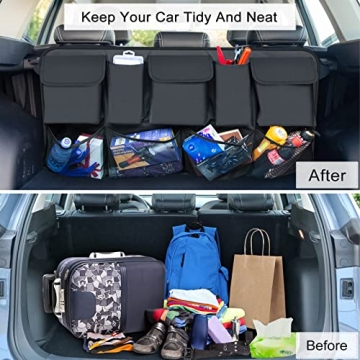 AXELECT Car Trunk Organizer - 9 Pocket Hanging Storage