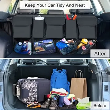 AXELECT Car Trunk Organizer - 9 Pocket Hanging Storage