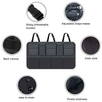 AXELECT Car Trunk Organizer - 9 Pocket Hanging Storage