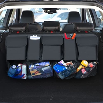 AXELECT Car Trunk Organizer - 9 Pocket Hanging Storage