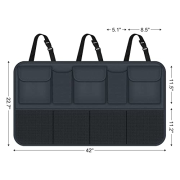 AXELECT Car Trunk Organizer - 9 Pocket Hanging Storage