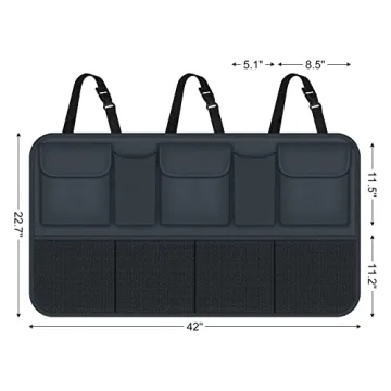 AXELECT Car Trunk Organizer - 9 Pocket Hanging Storage