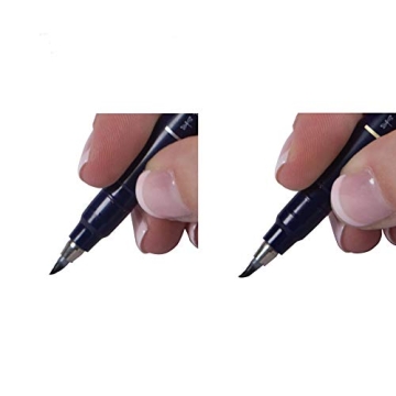 Tombow Fudenosuke Brush Pen 2-Pack for Calligraphy and Art