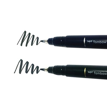 Tombow Fudenosuke Brush Pen 2-Pack for Calligraphy and Art