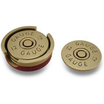 12 Gauge Shotgun Shell Coaster Set - Unique Gift