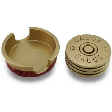 12 Gauge Shotgun Shell Coaster Set - Unique Gift