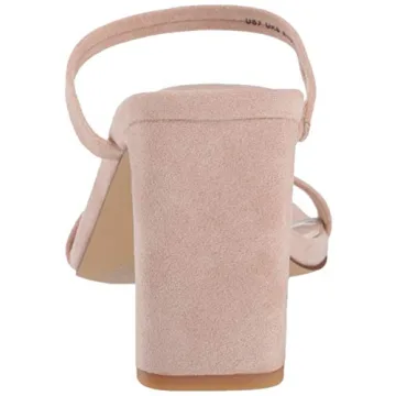 The Drop Women's Avery Square Toe Two Strap Heeled Sandals