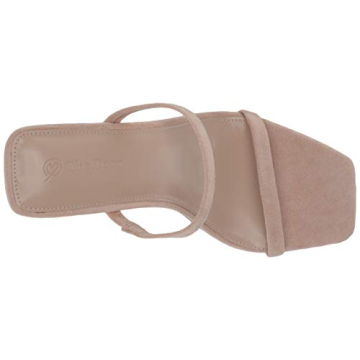 The Drop Women's Avery Square Toe Two Strap Heeled Sandals