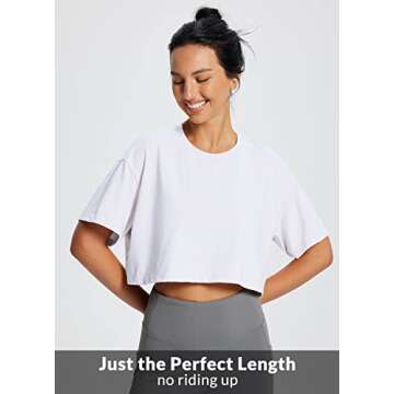 BALEAF Stylish Pima Cotton Crop Top for Women