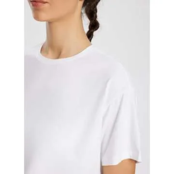BALEAF Stylish Pima Cotton Crop Top for Women