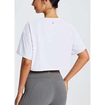BALEAF Stylish Pima Cotton Crop Top for Women