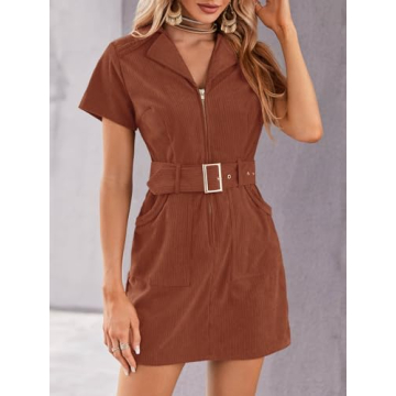 Stylish Women's Corduroy Mini Dress | Comfortable and Chic
