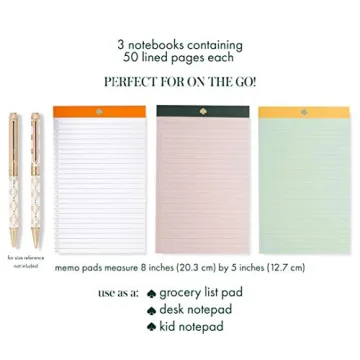 Stylish Kate Spade To-Do List Pad Set - 3 Notepads