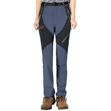 Rdruko Women's Ski Pants Waterproof Insulated Outdoor Hiking Winter Softshell Cold Weather Snow Pant...