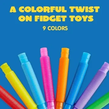 JOYIN 18 Pack Pop Tubes, Colorful Sensory Fidget Toys