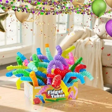 JOYIN 18 Pack Pop Tubes, Colorful Sensory Fidget Toys