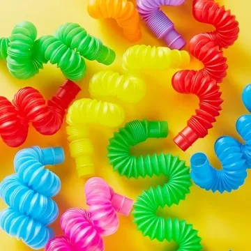 JOYIN 18 Pack Pop Tubes, Colorful Sensory Fidget Toys