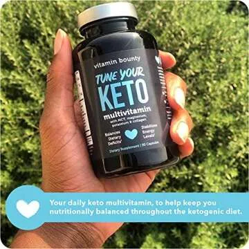 Vitamin Bounty Tune Your Keto Multivitamin – Keto-Specific Nutritional Support with Magnesium, Potassium, and MCT for Energy, Cramp Relief, and Nutrient Optimization - 90 Capsules