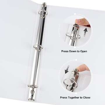 CIXILDTS 1-inch Round Ring Binders Pack of 12 for All