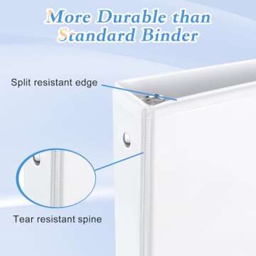 CIXILDTS 1-inch Round Ring Binders Pack of 12 for All