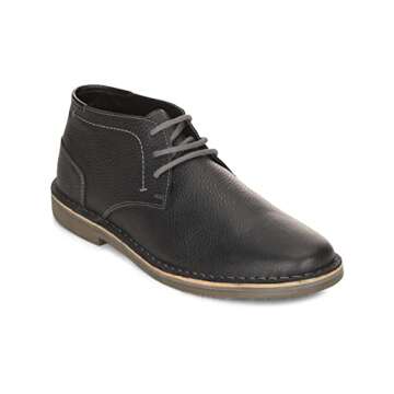 Kenneth Cole Men's Desert Sun Chukka Boot, Black Pebbled, 11
