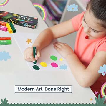 Vibrant Washable Tempera Paint Sticks for Kids - Art Made Easy