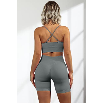QINSEN Yoga Outfit Stylish 2 Piece for Women Activewear