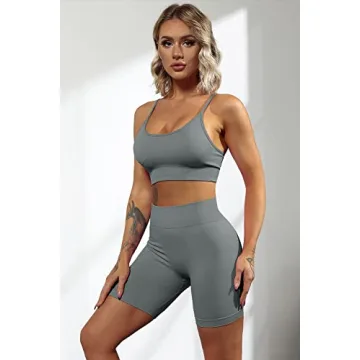 QINSEN Yoga Outfit Stylish 2 Piece for Women Activewear