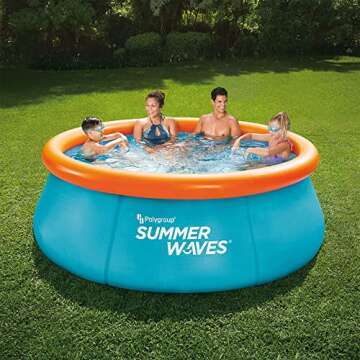 Summer Waves 8 Foot Quick Set Inflatable Pool Fun