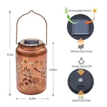 Mothers Day Gifts Solar Lanterns Dragonfly Lights Outdoor Decor