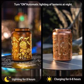 Mothers Day Gifts Solar Lanterns Dragonfly Lights Outdoor Decor