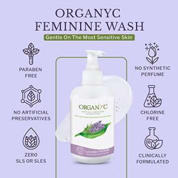 Organyc Feminine Hygiene and Intimate Wash with Lavender, 250 ML