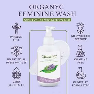 Organyc Feminine Hygiene and Intimate Wash with Lavender, 250 ML
